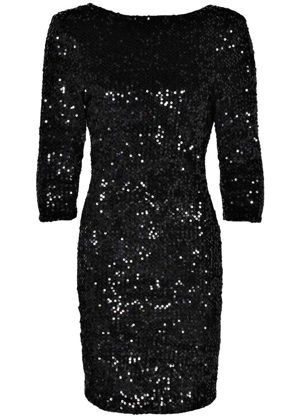 Черное праздничный, коктейльное платье Boohoo однотонное