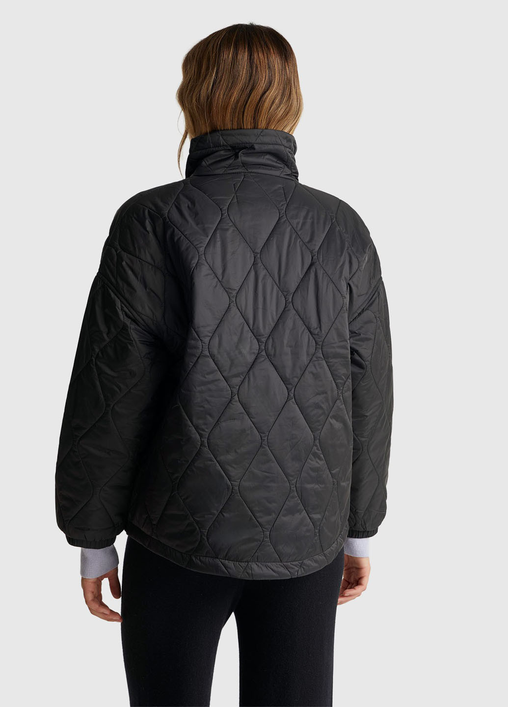 Чорна демісезонна куртка куртка-лайнер United Colors of Benetton