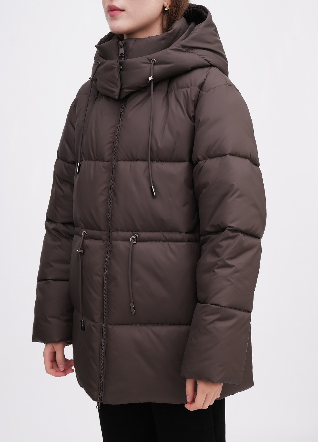 Темно-коричневая демисезонная куртка EQUILIBRI