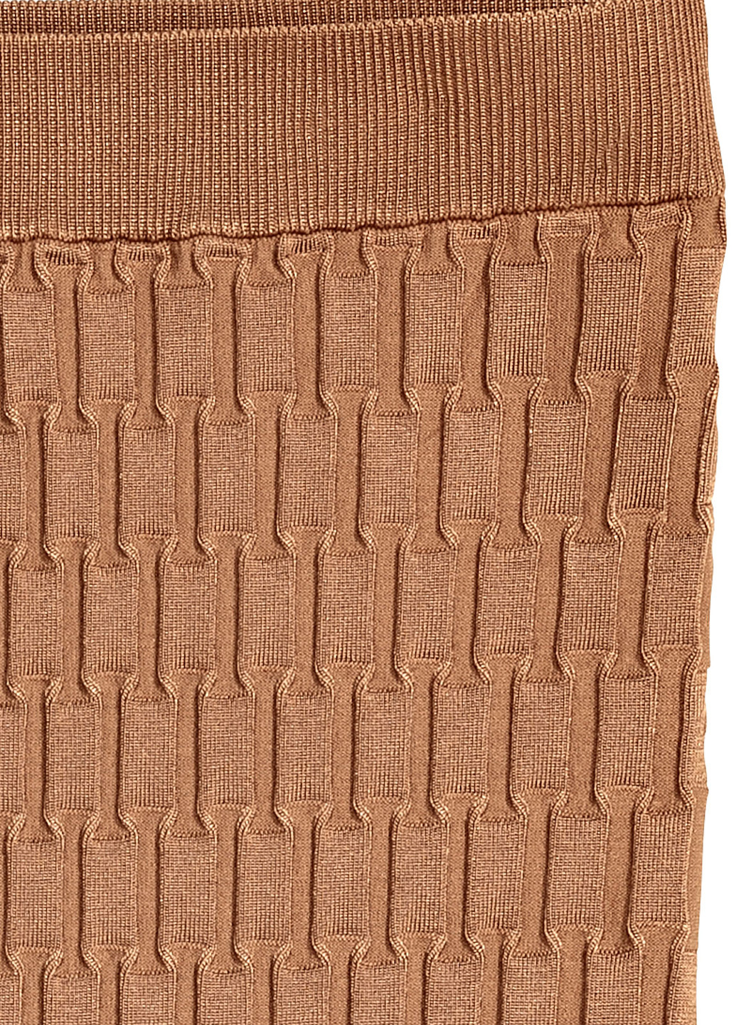 Песочная кэжуал однотонная юбка H&M
