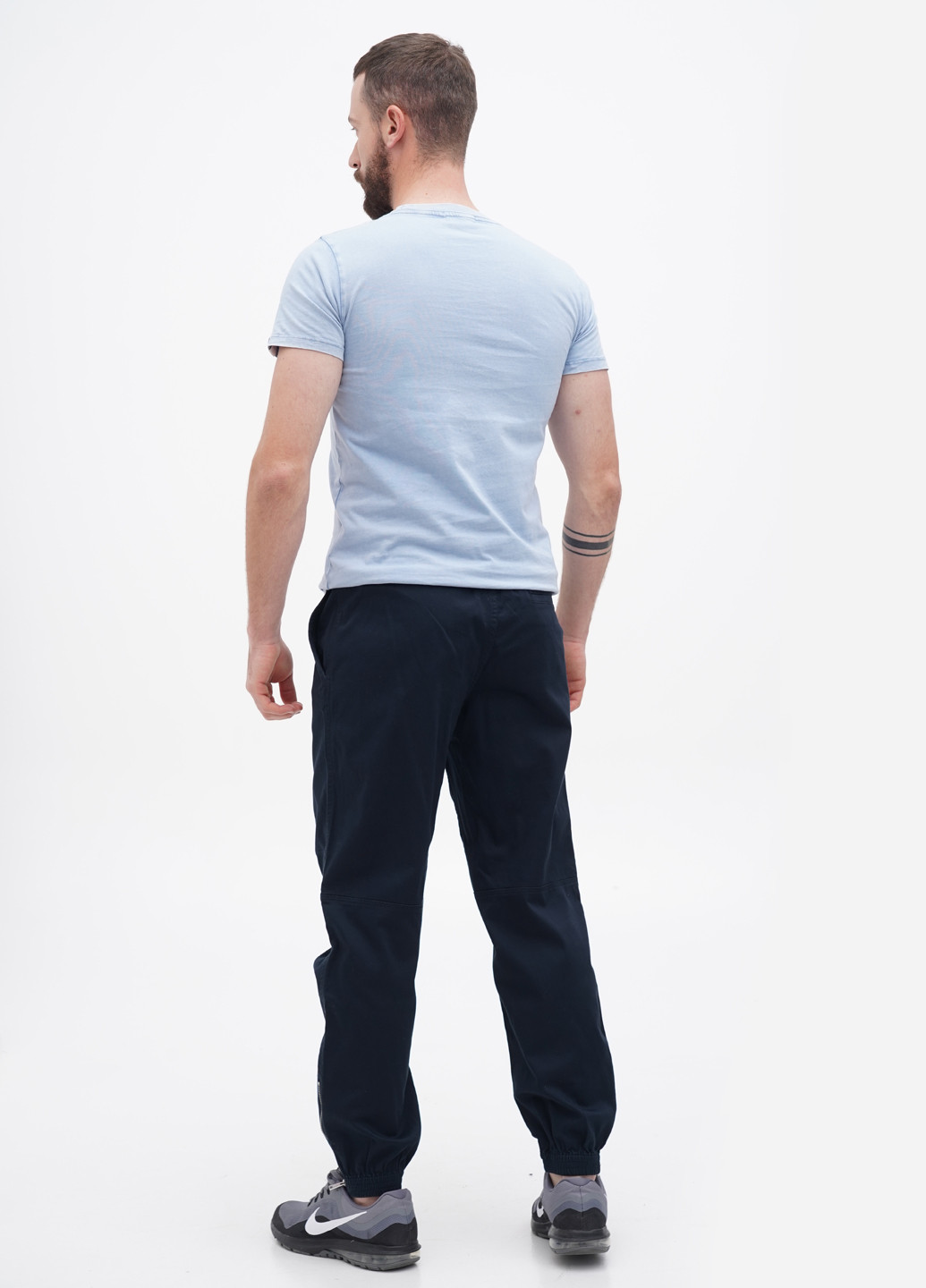 Темно-синие кэжуал демисезонные джоггеры брюки Emporio Armani EA7