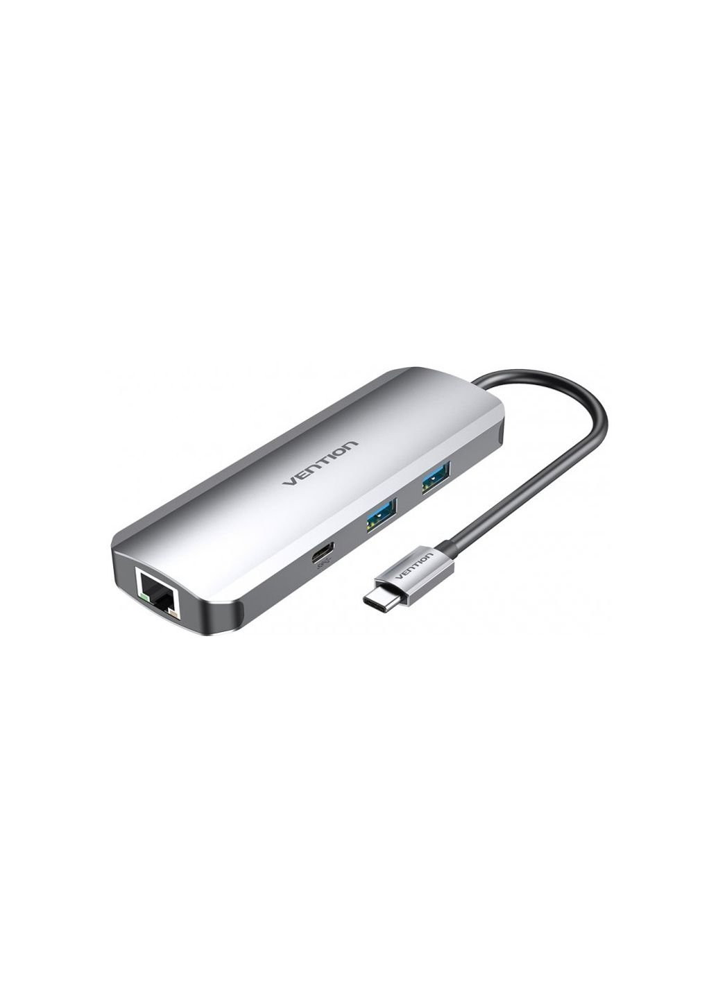 Концентратор USB3.1 Type-C --> HDMI/USB 3.0x2/RJ45/USB-C/SD/TF/TRRS 3.5mm (TOMHB) Vention (250125417)