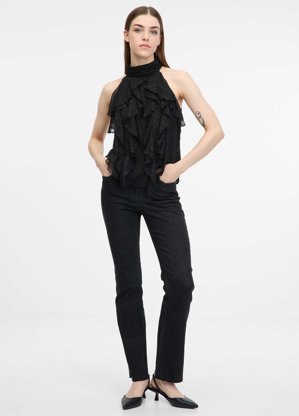 Чёрная блуза Orsay