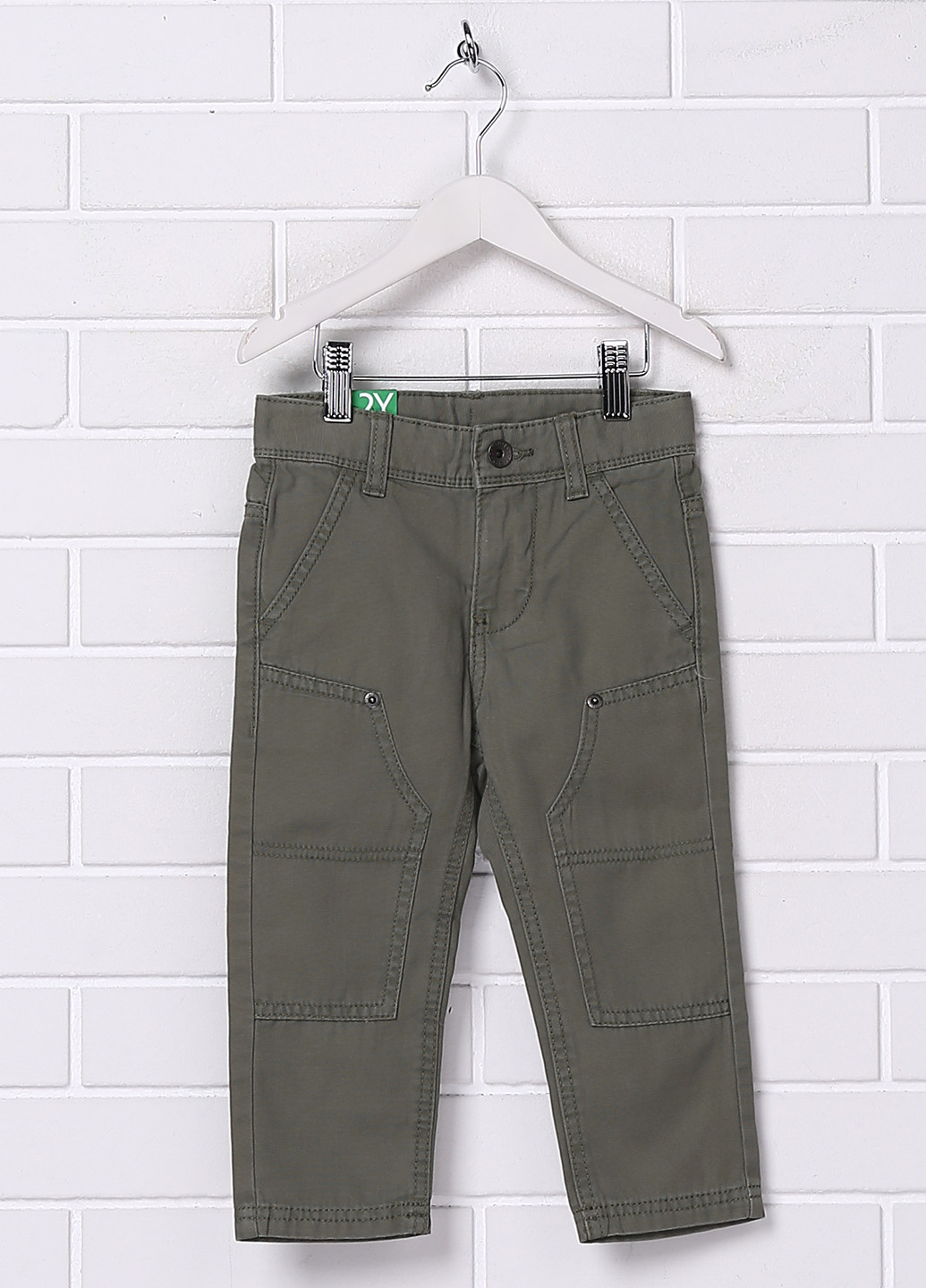 Оливково-зеленые демисезонные джинсы United Colors of Benetton