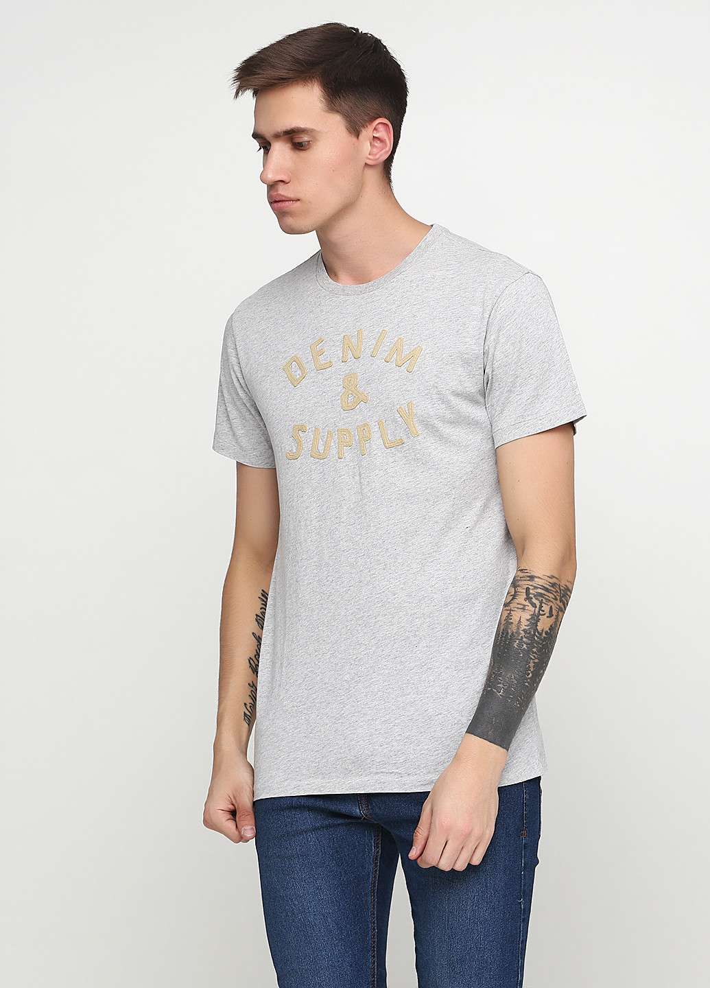 Светло-серая футболка Ralph Lauren
