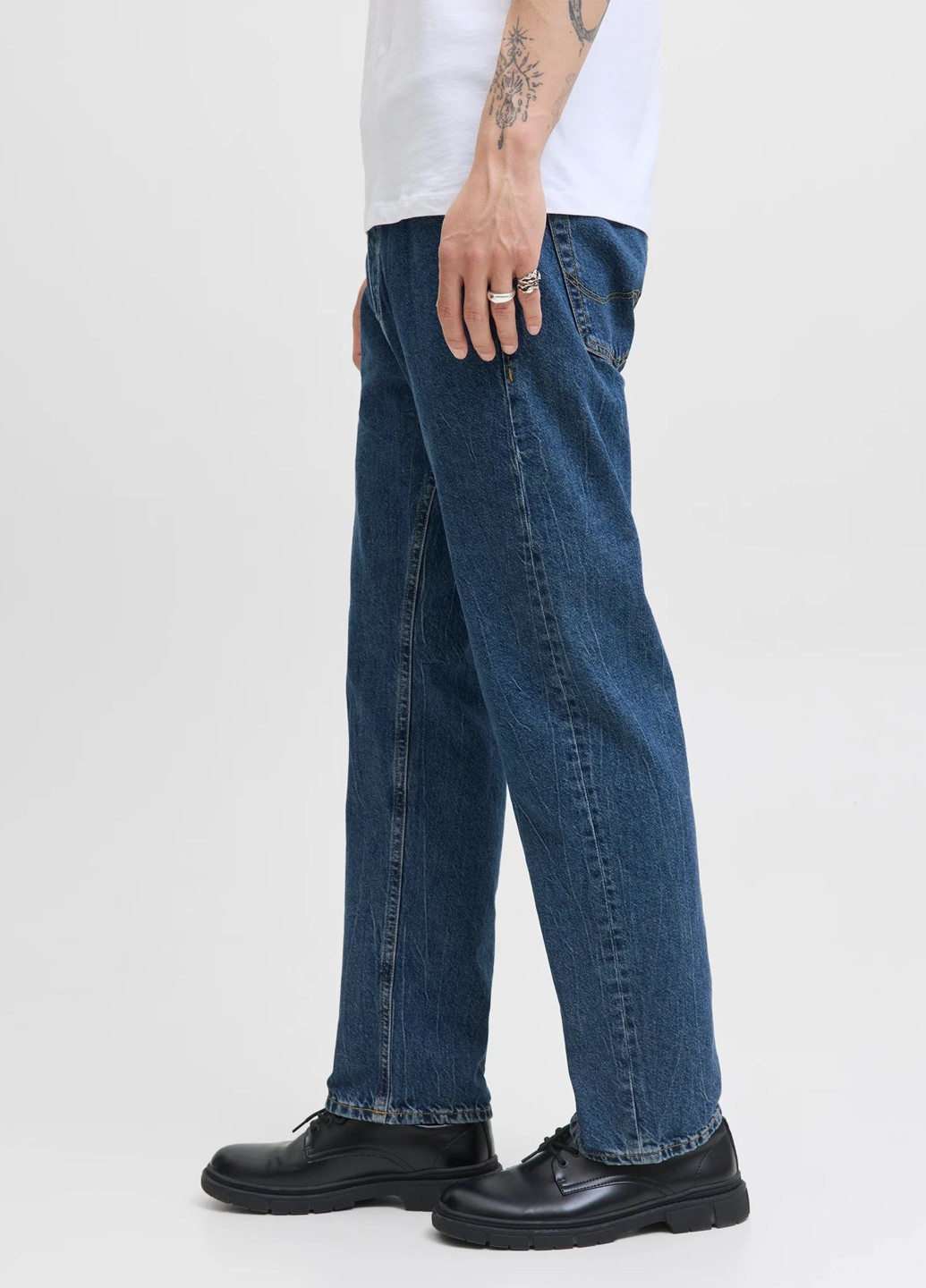 Синие демисезонные слим джинсы Jack & Jones