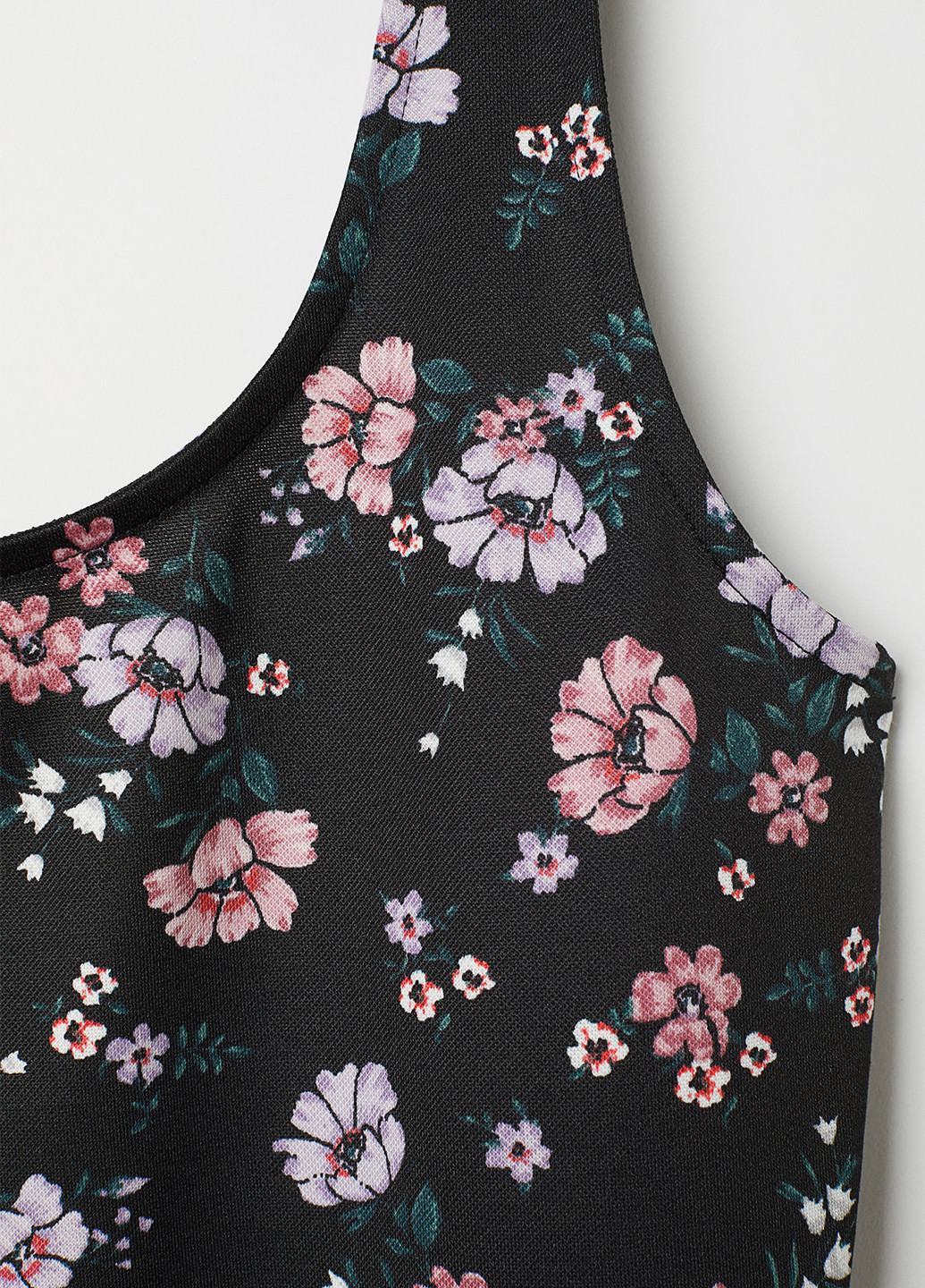 Комбинированное кэжуал платье платье-майка H&M с цветочным принтом