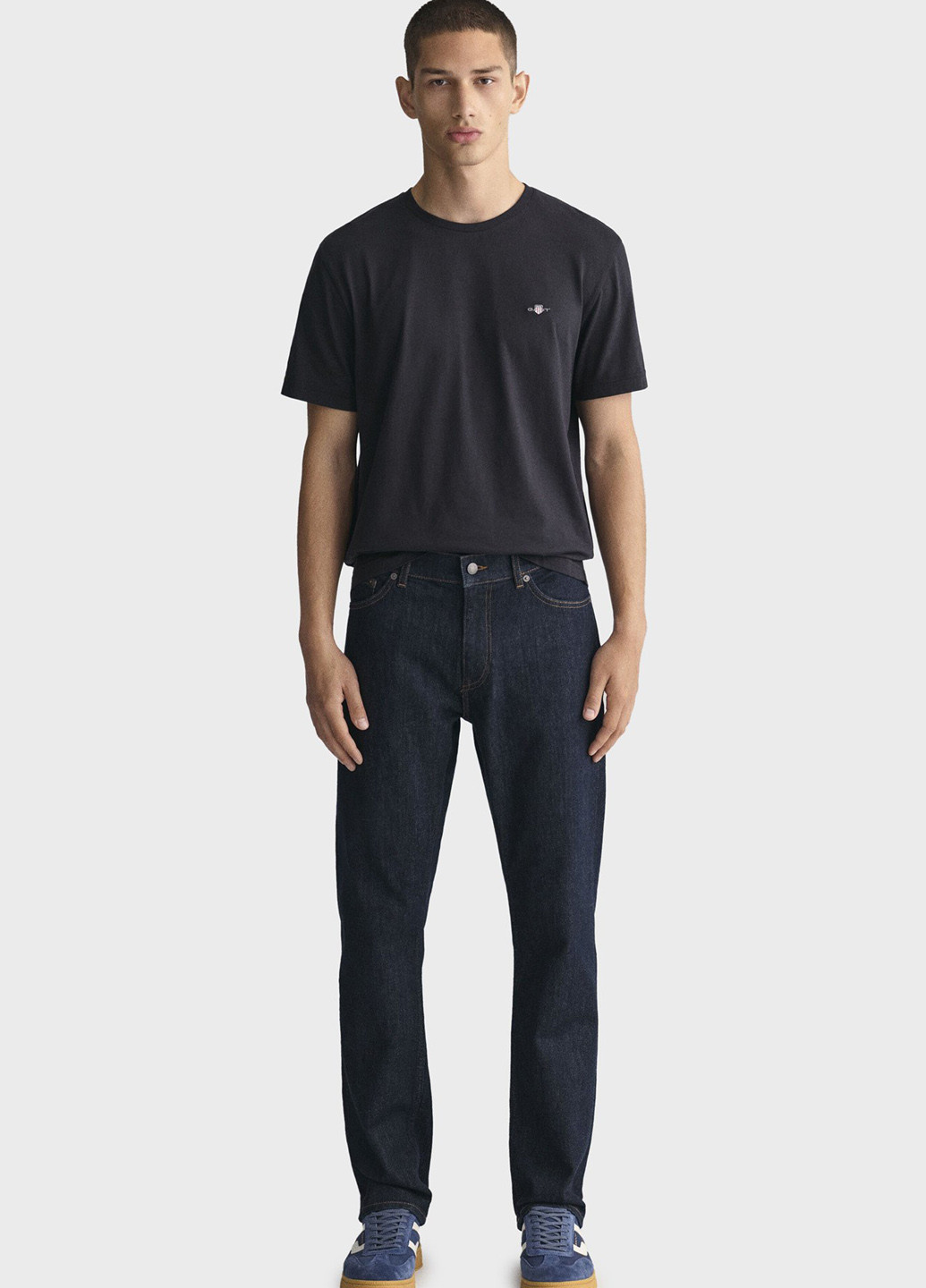 Темно-синие демисезонные регюлар фит джинсы Gant