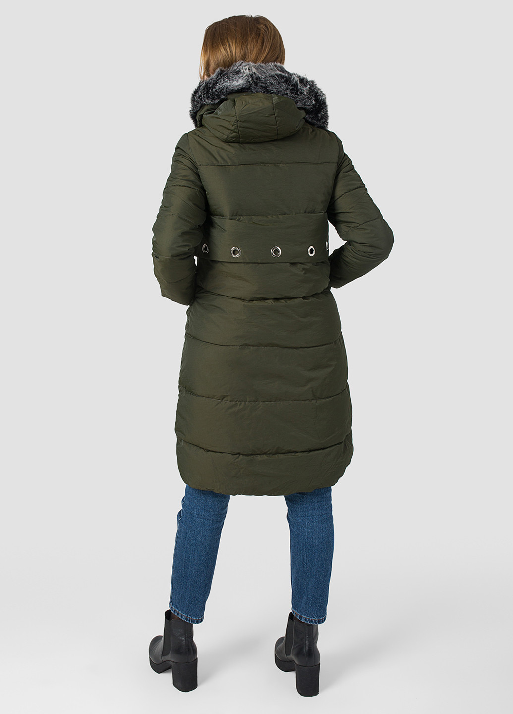 Оливковая (хаки) зимняя куртка Azuri
