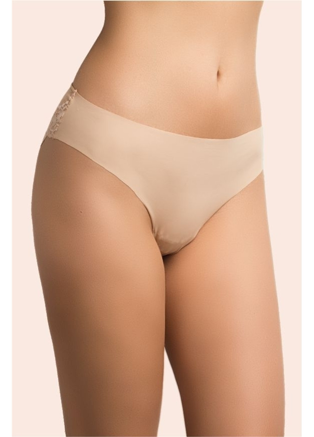 Бесшовные трусики-бразилианы бежевые 149 ML Invisible Kleo (251826775)