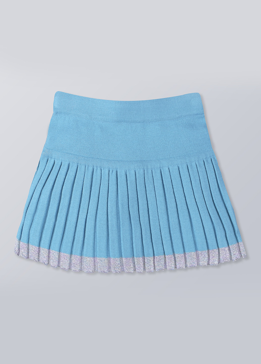 Голубая кэжуал однотонная юбка Flash со средней талией