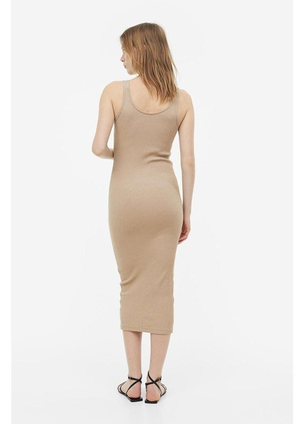 Бежева кежуал сукня сукня-майка H&M однотонна