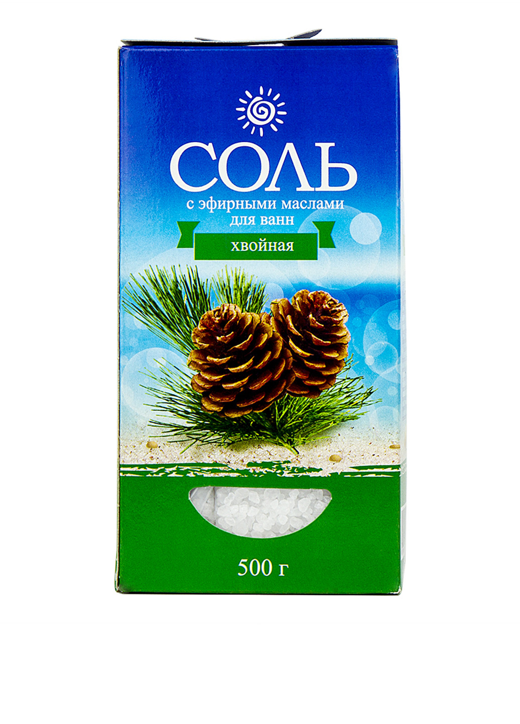 Соль морская с эфирным маслом хвоя, 500 г Карапуз (79091155)