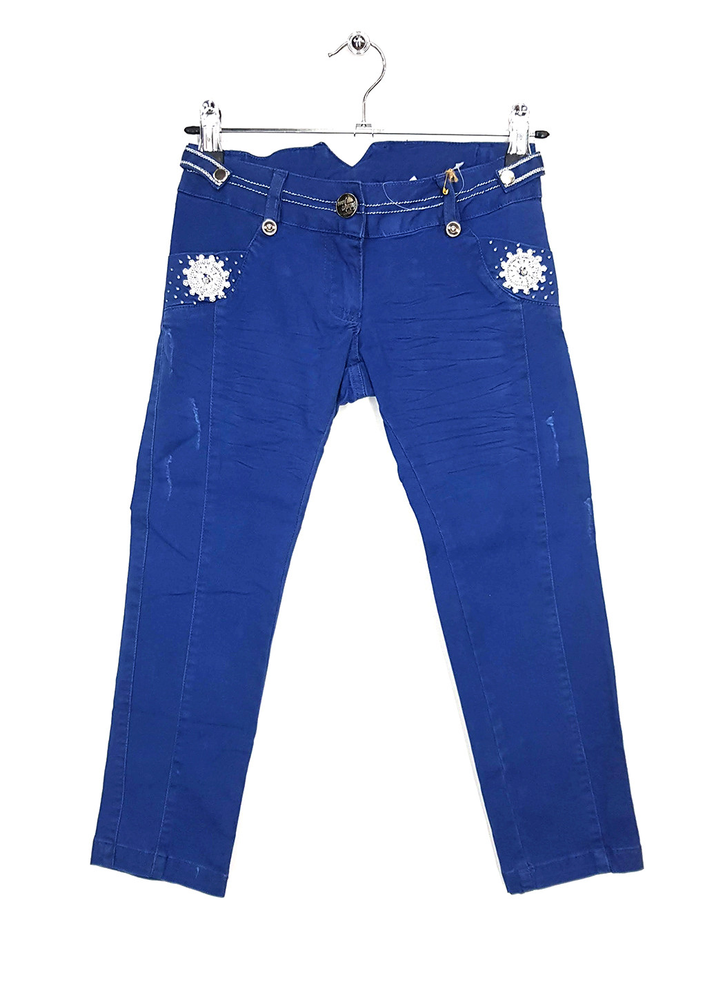Синие кэжуал демисезонные брюки Puledro