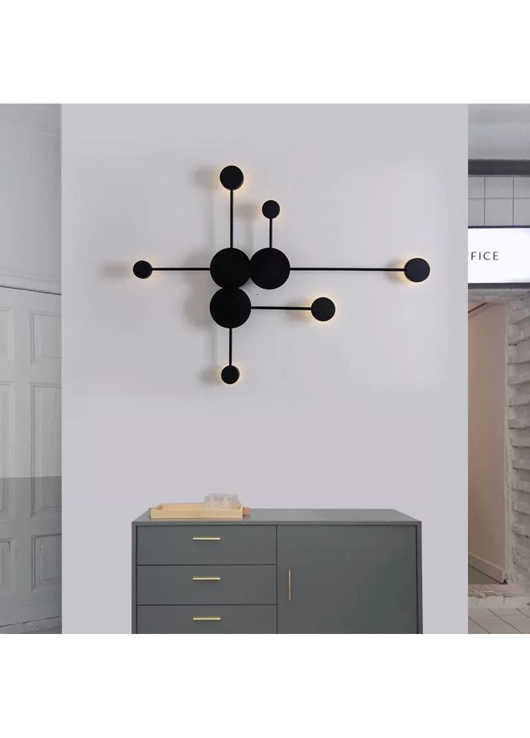 Бра настенное LED WJ013/6-bk-k Черный 73х91х7 см. Sunnysky (253543595)