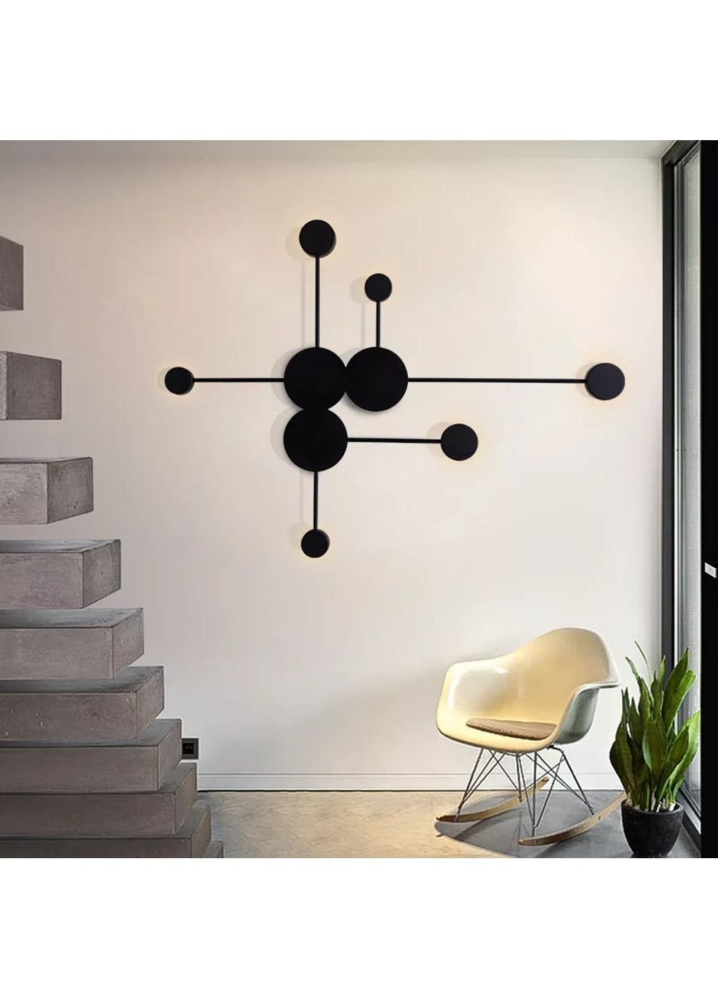 Бра настенное LED WJ013/6-bk-k Черный 73х91х7 см. Sunnysky (253543595)