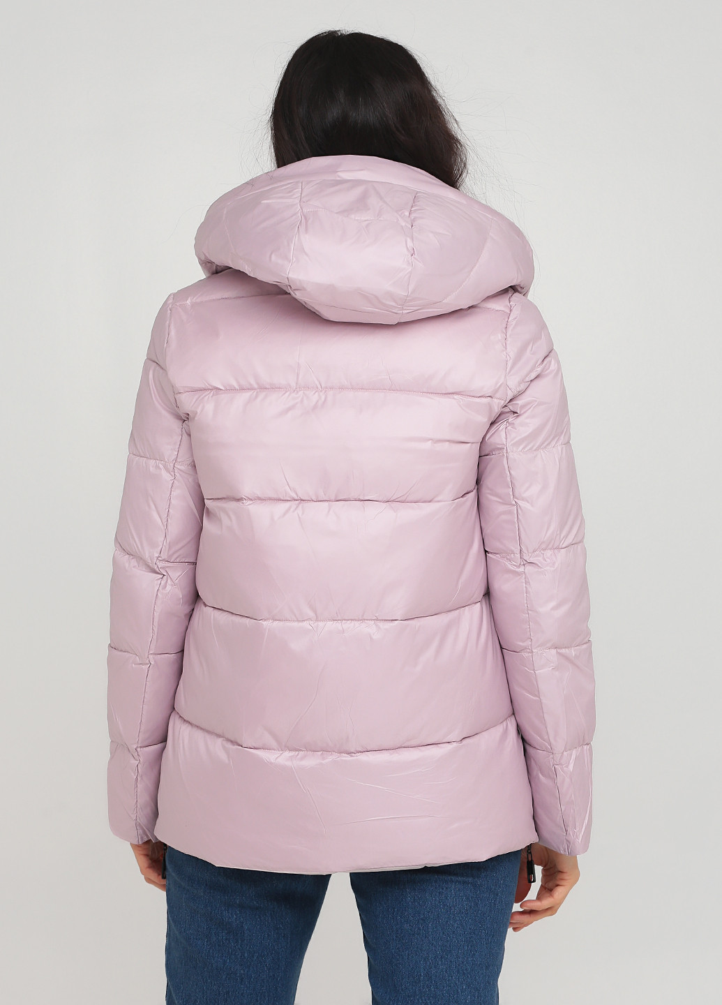 Розовая зимняя куртка двусторонняя Lusskiri