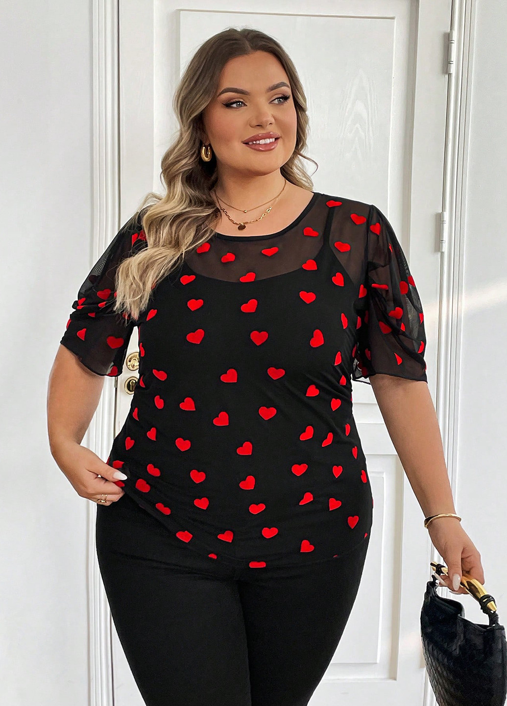 Чёрная блуза SHEIN