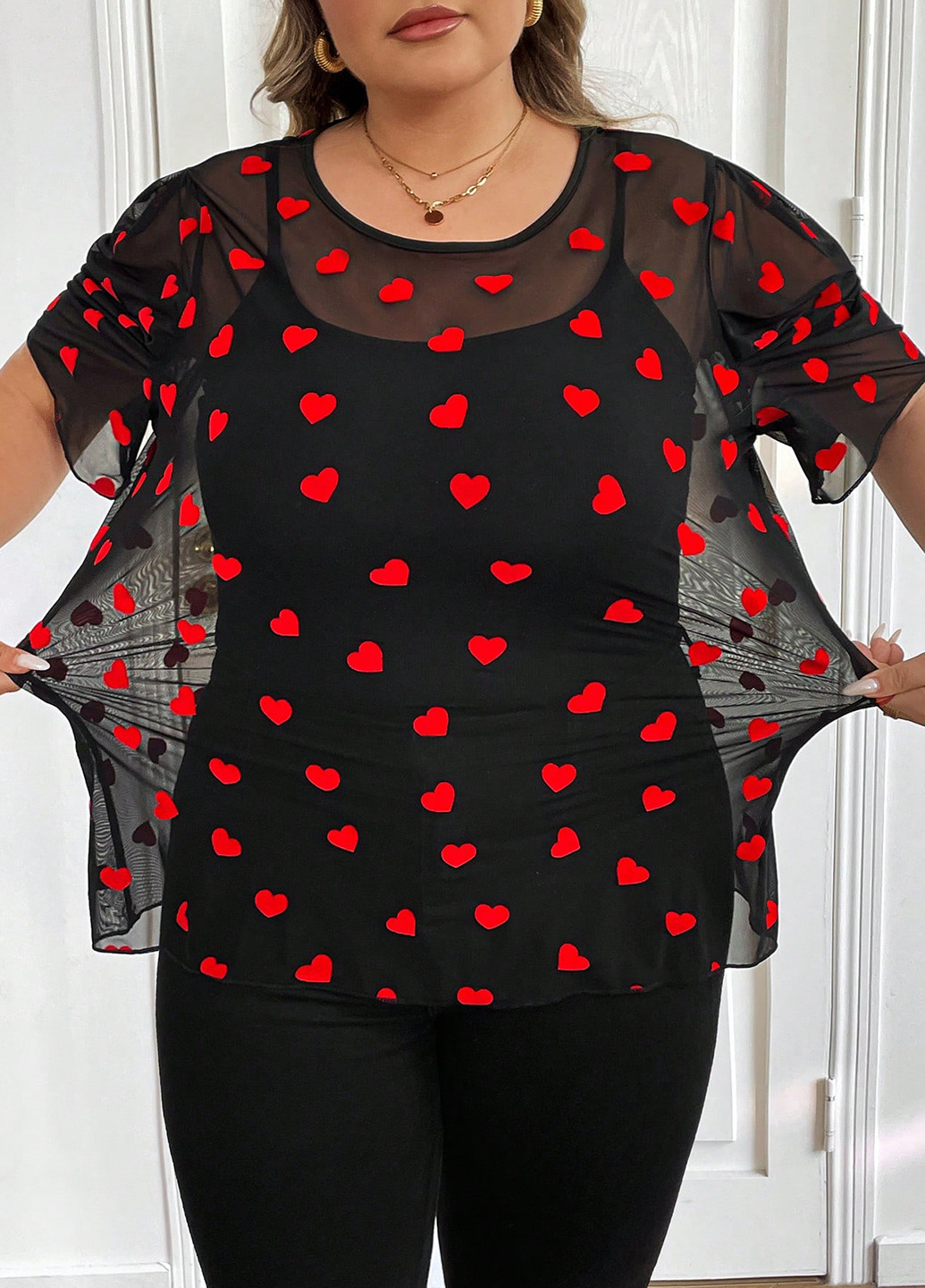 Чёрная блуза SHEIN