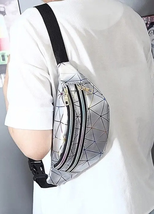 Жіноча бананка на три відділи "ПАВУТИНКА" поясна сумка дитяча золота No Brand (252994925)