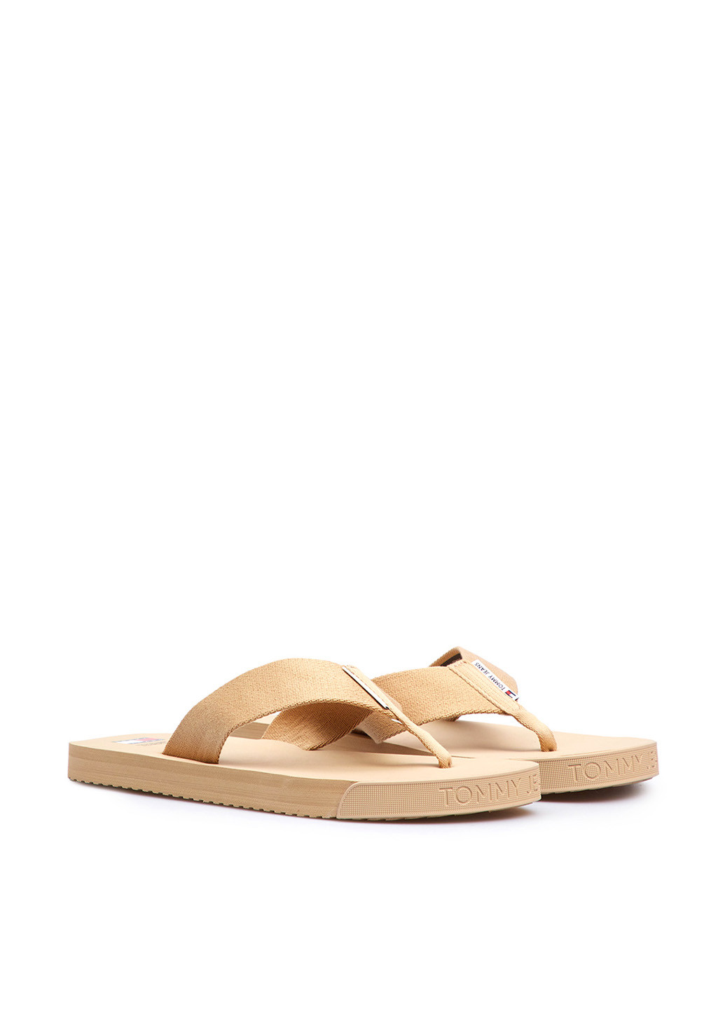 Бежевые кэжуал вьетнамки Tommy Jeans