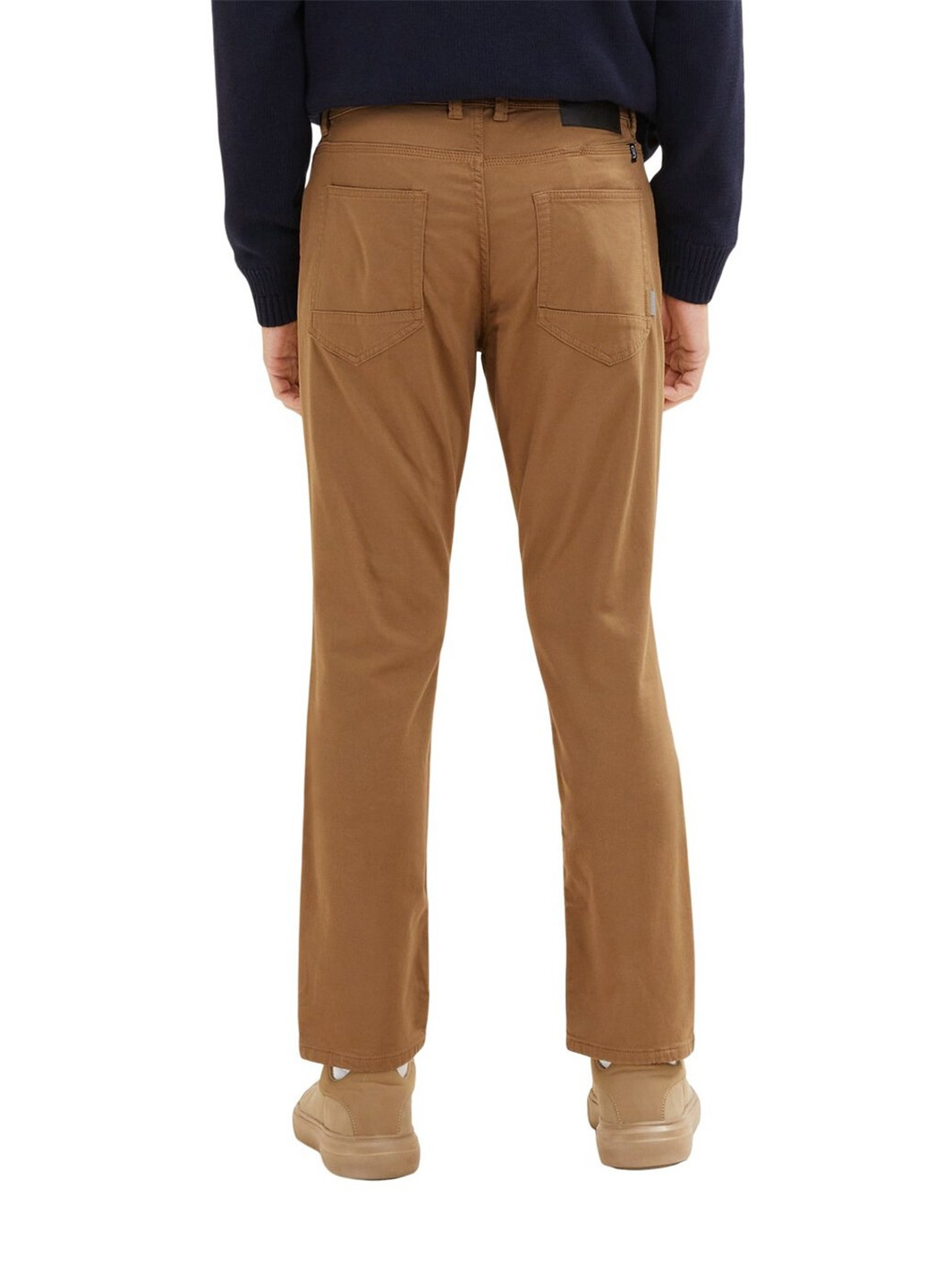 Темно-бежевые кэжуал демисезонные прямые брюки Tom Tailor