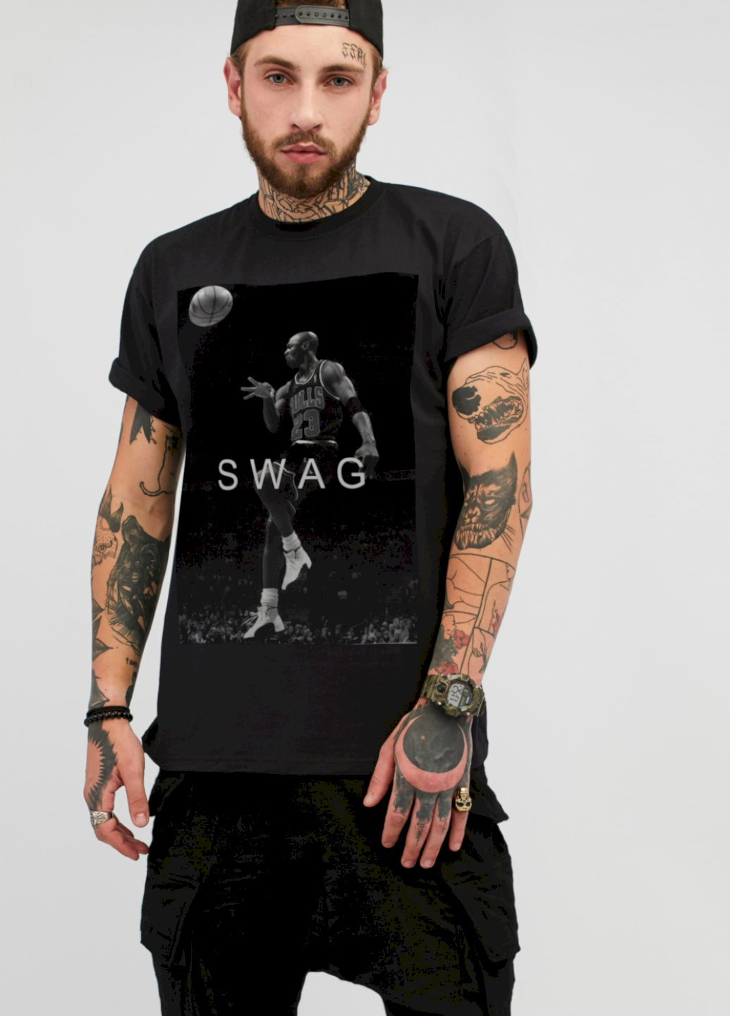 Черная футболка мужская YAPPI