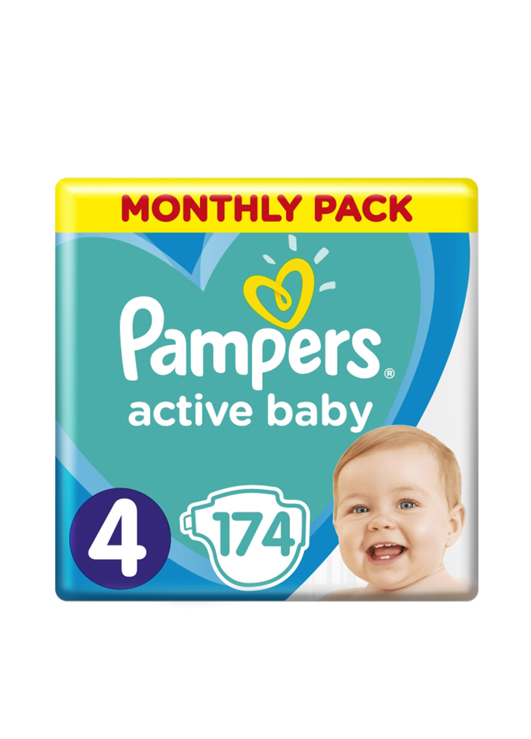 Подгузники Active Baby 4 (9-14 кг), (174 шт.) Pampers (130948341)