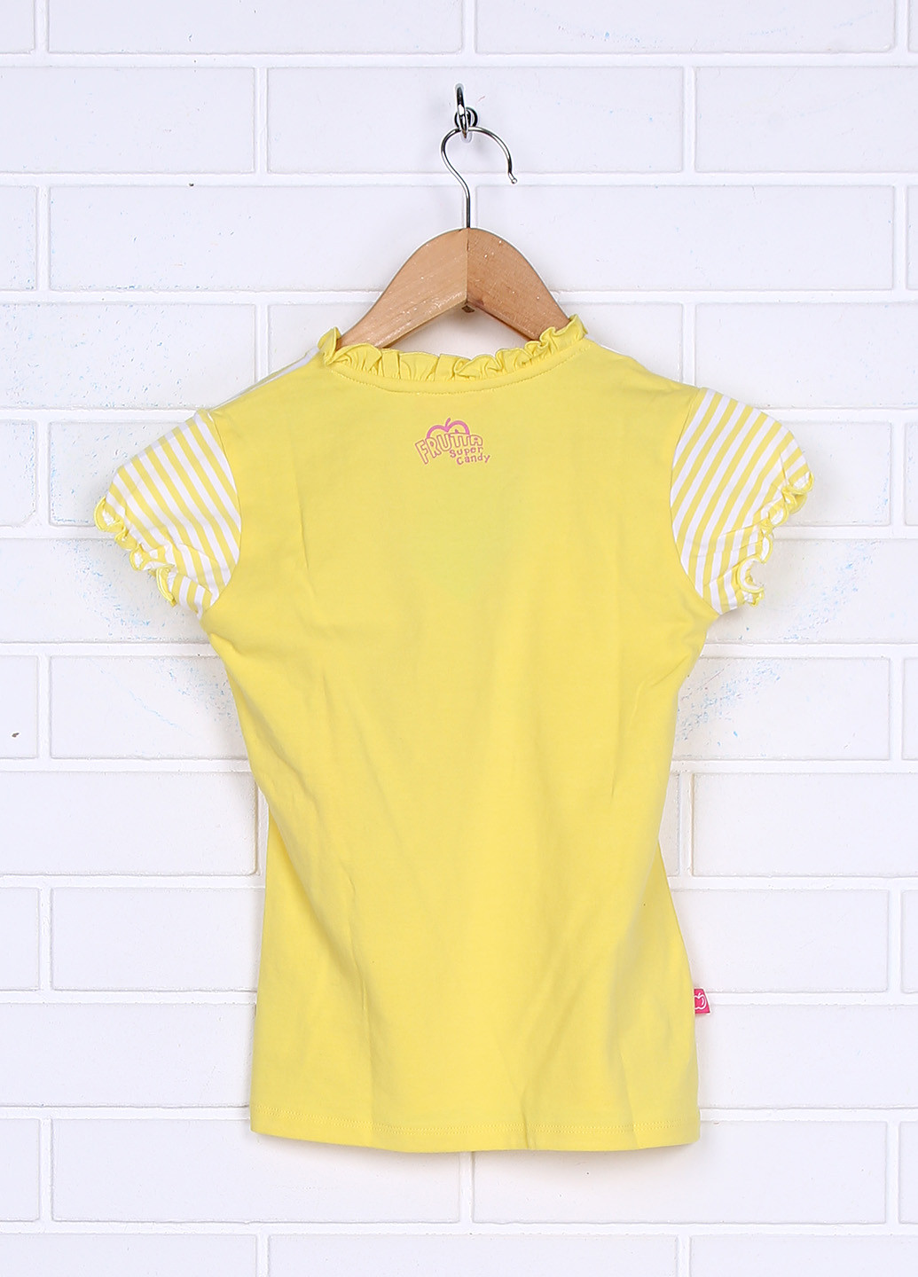 Желтая летняя футболка с коротким рукавом Frutta