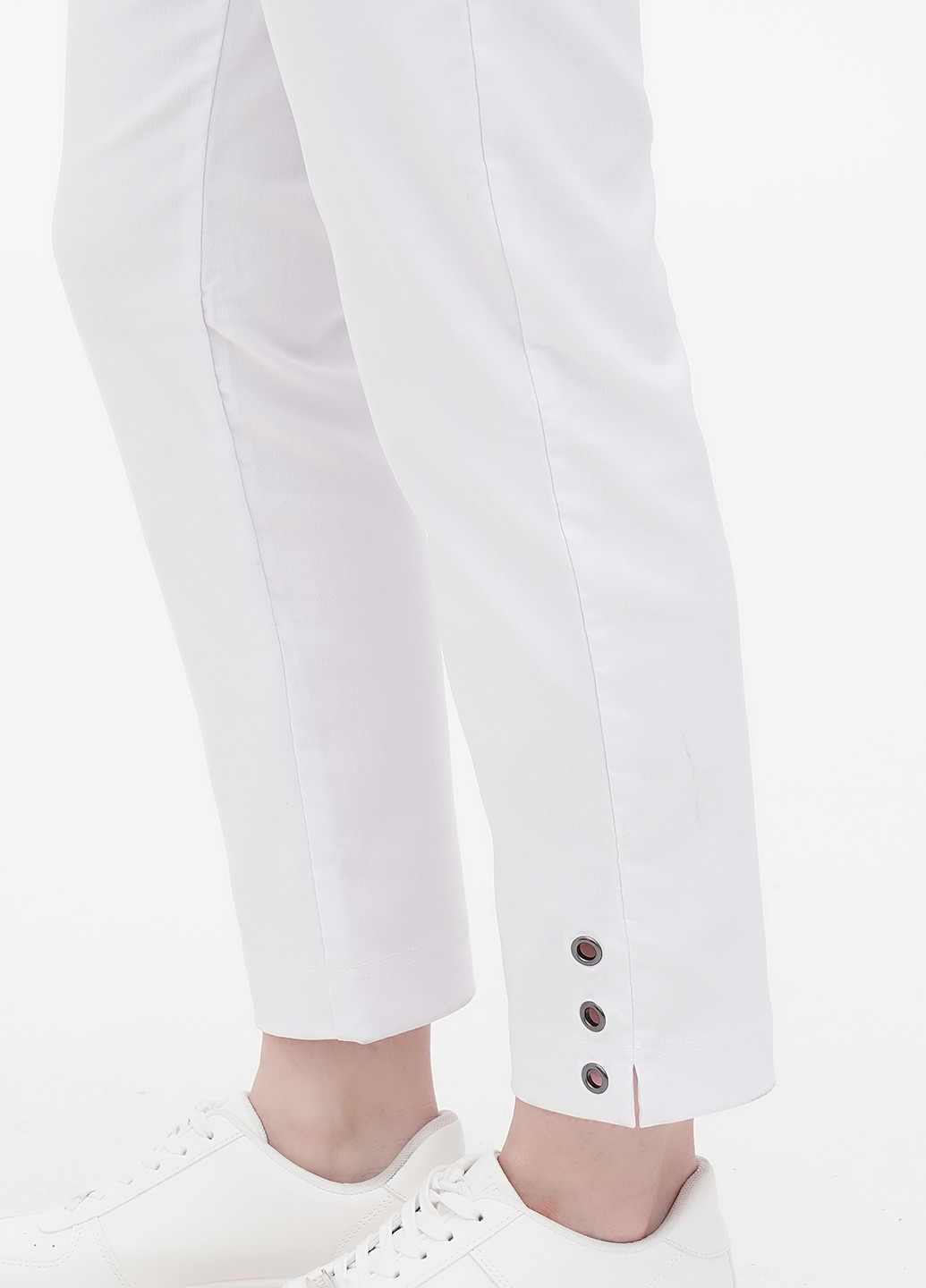 Белые кэжуал летние зауженные брюки Fair Lady