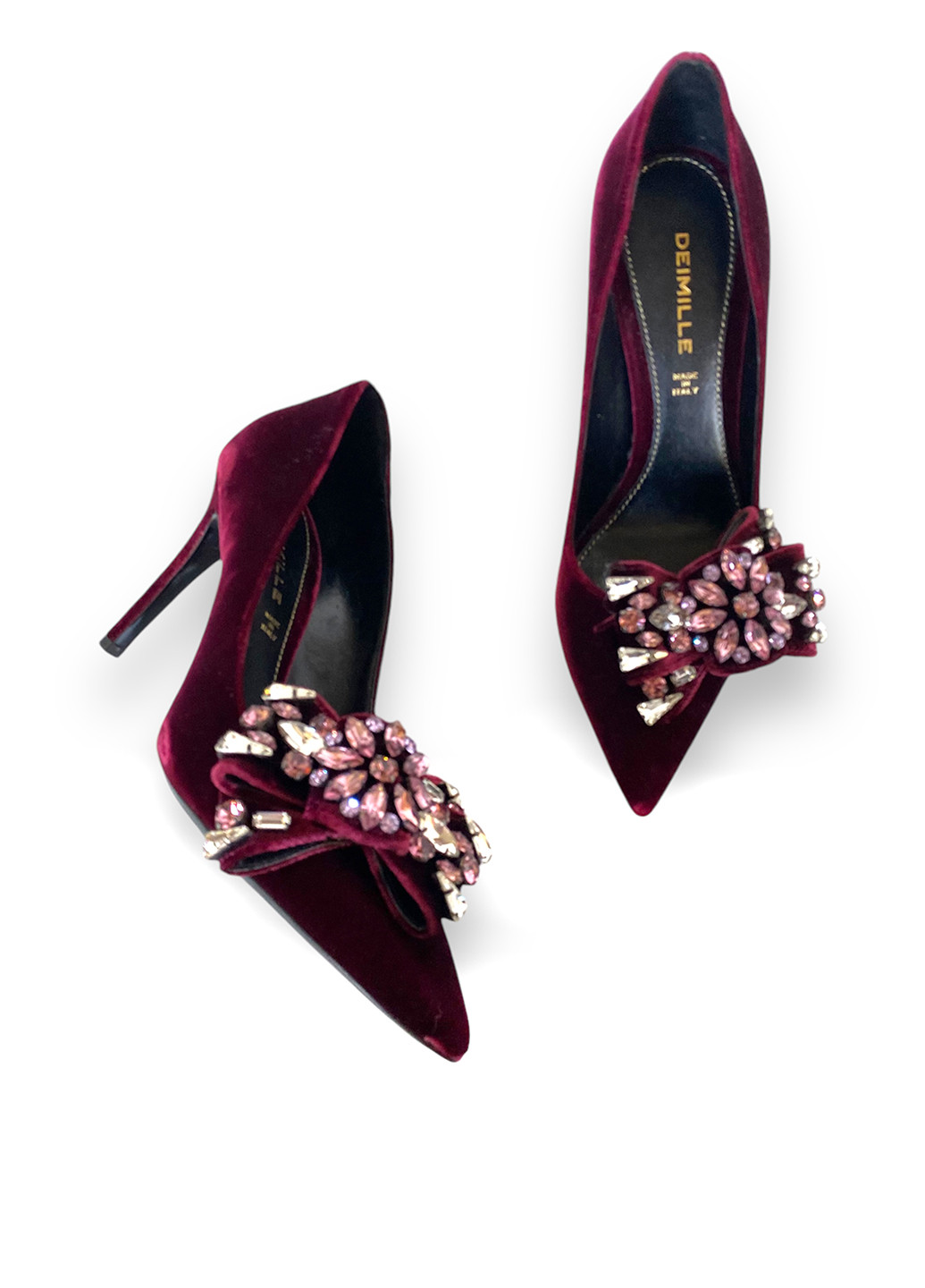 DeiMille Туфли лодочки темно-бордовый з текстиль, италия — демисезон (308023052)