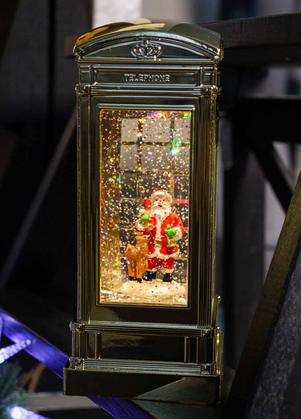 Ліхтар Телефонна будка із Сантою, 21х9,5 см Flame (366725832)