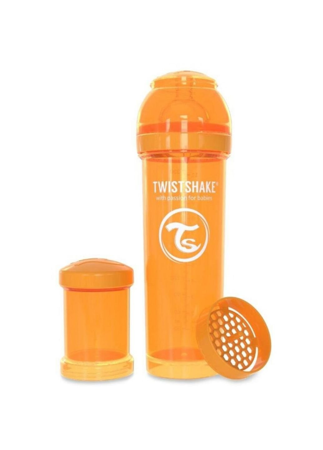 Бутылочка для кормления антиколиковая 330 мл, оранжевая Twistshake (252245150)