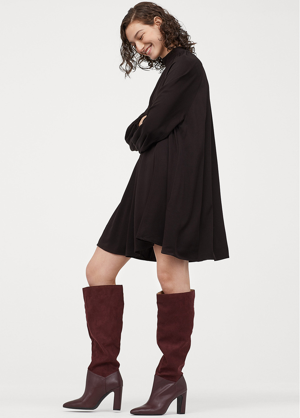 Чорна кежуал сукня кльош H&M