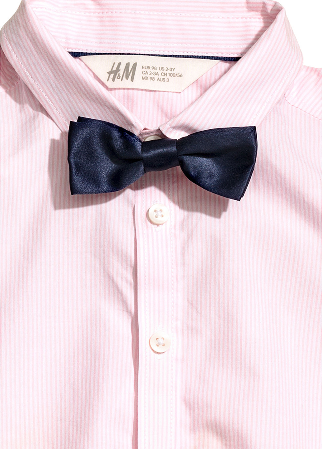 Розовая классическая рубашка в полоску H&M