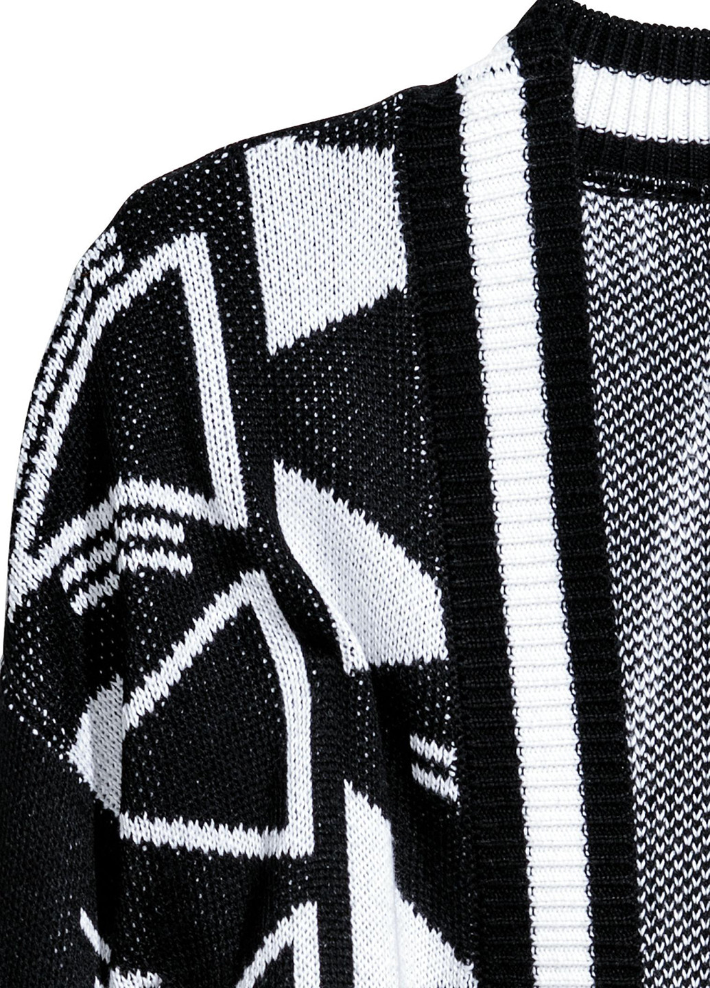 Черно-белый демисезонный кардиган H&M