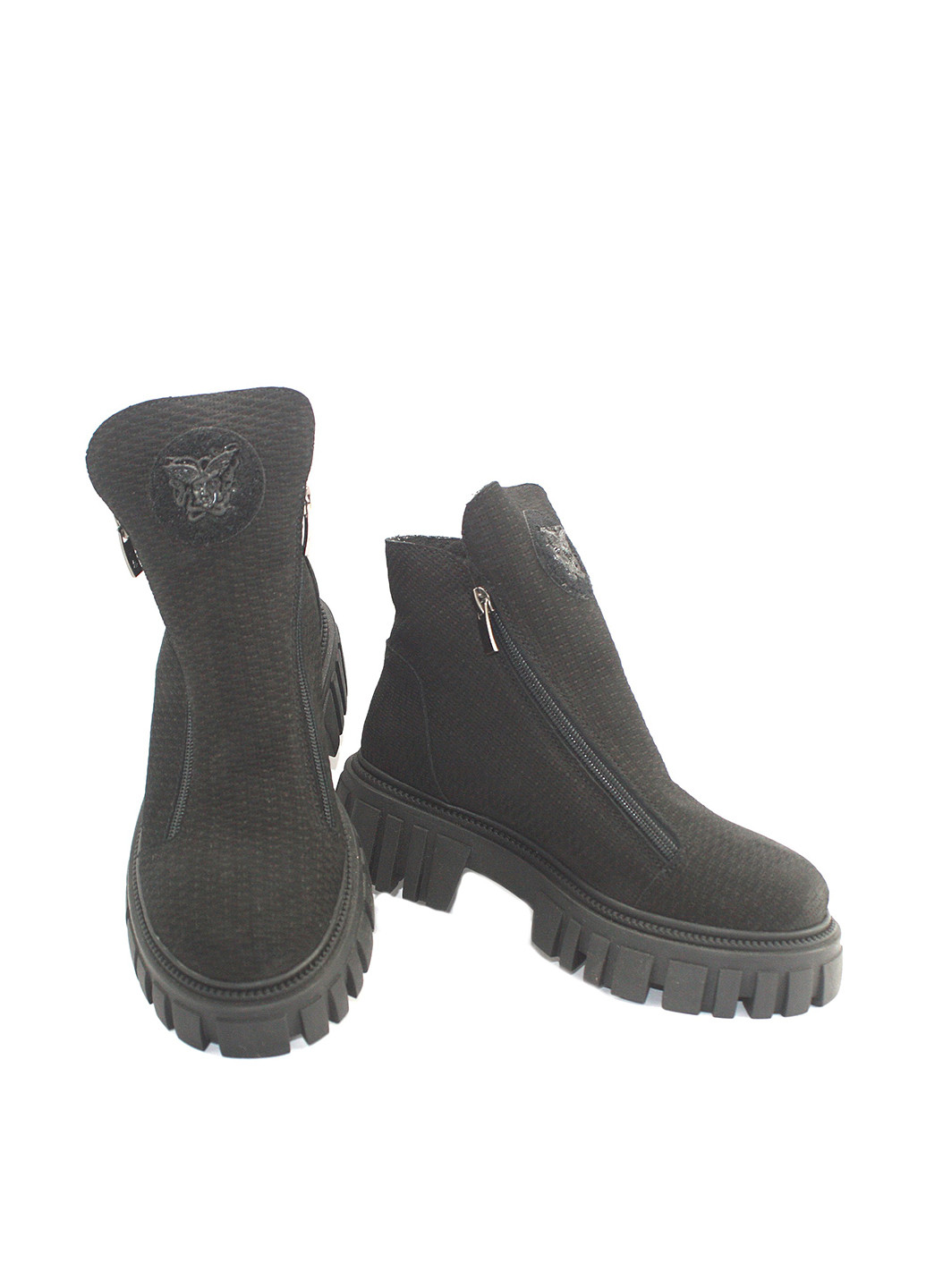 Зимние ботинки Mila с логотипом из натурального нубука