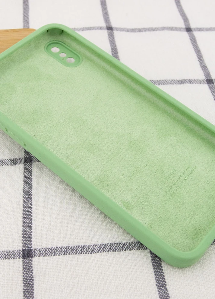 Чохол Silicone Case Square Full Camera Protective (AA) для Apple iPhone XS Max (6.5 ') М'ятний / Mint (is_00000040232_15) Epik (229726958)