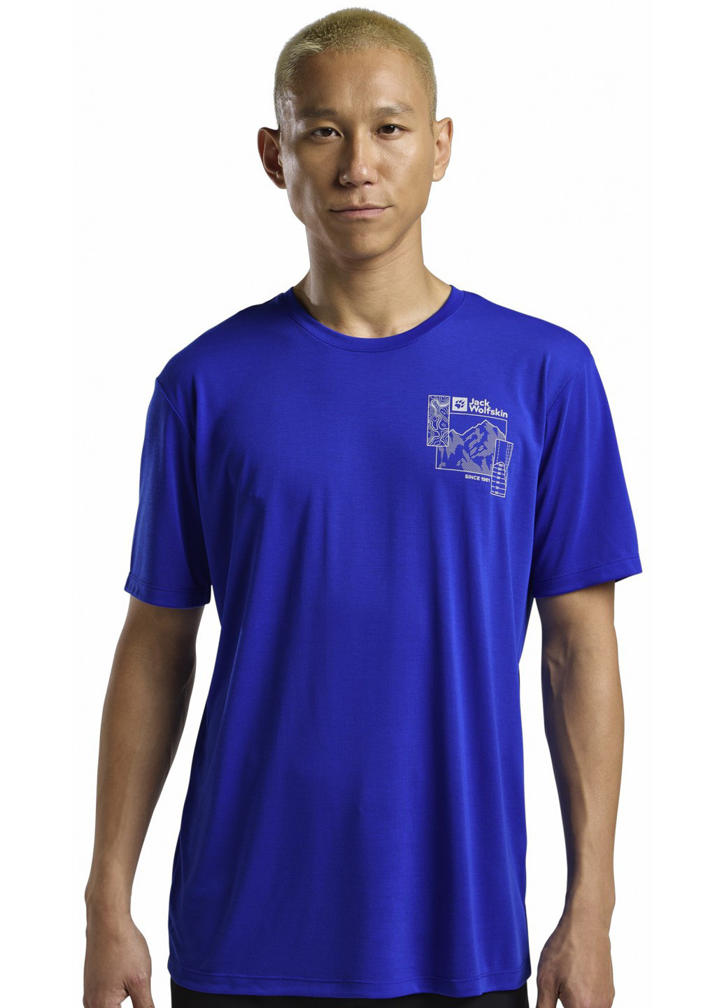 Синя футболка Jack Wolfskin VONNAN GRAPHIC T M