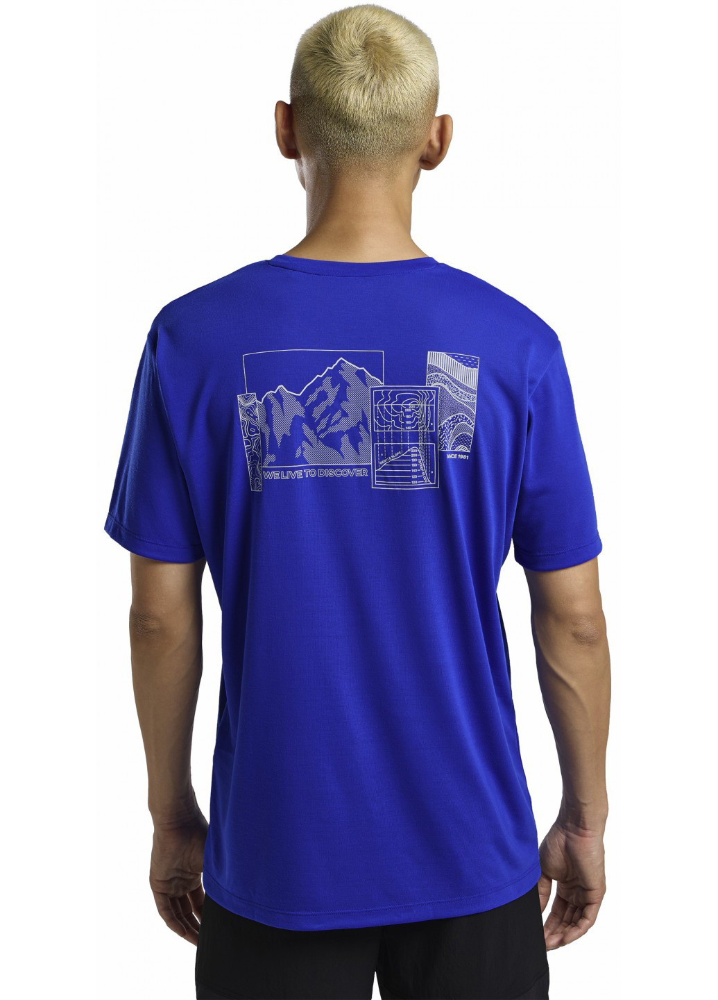 Синя футболка Jack Wolfskin VONNAN GRAPHIC T M