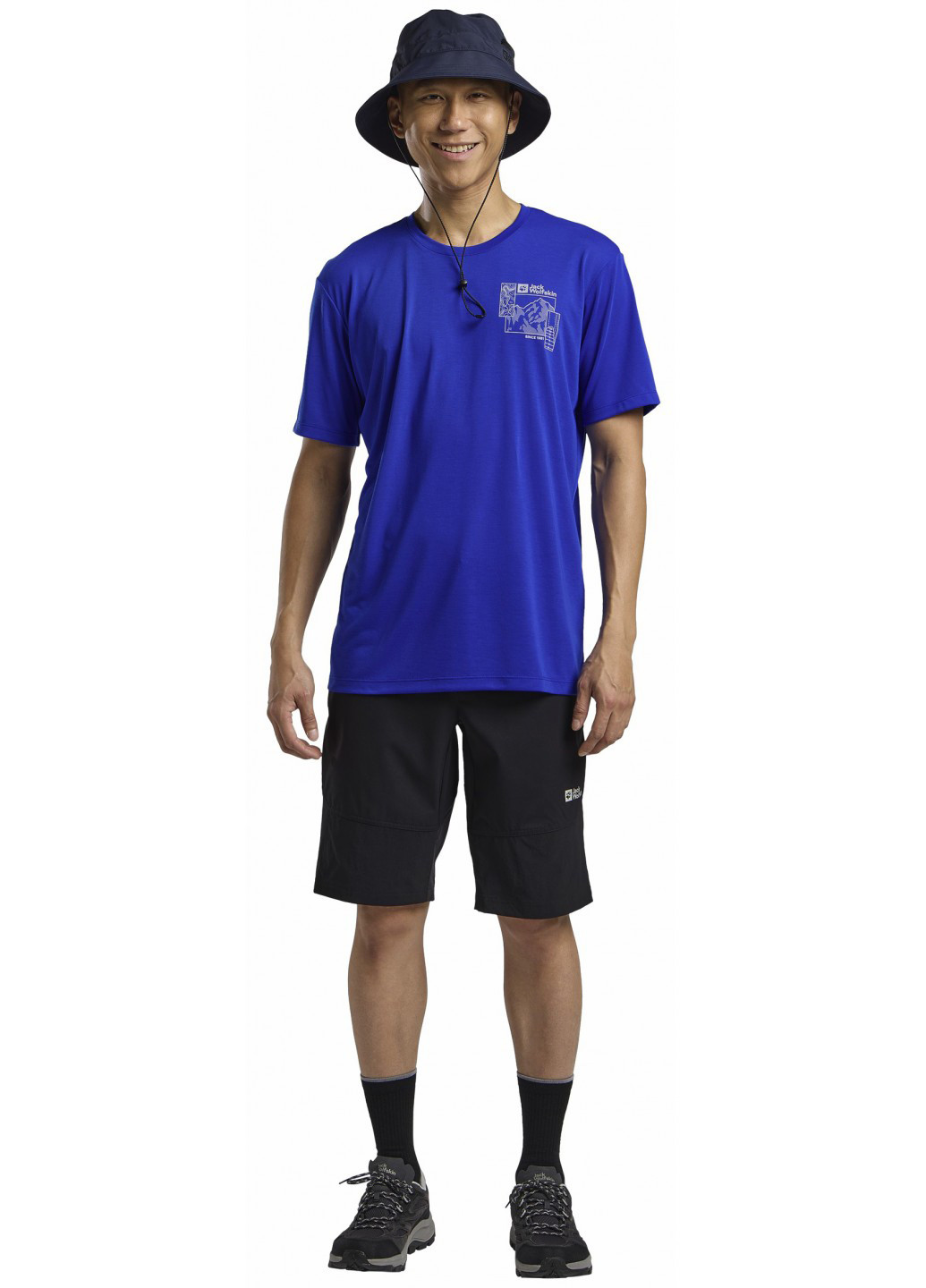 Синя футболка Jack Wolfskin VONNAN GRAPHIC T M