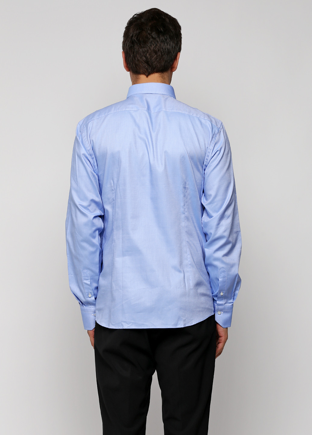 Голубой кэжуал рубашка однотонная Valentino с длинным рукавом