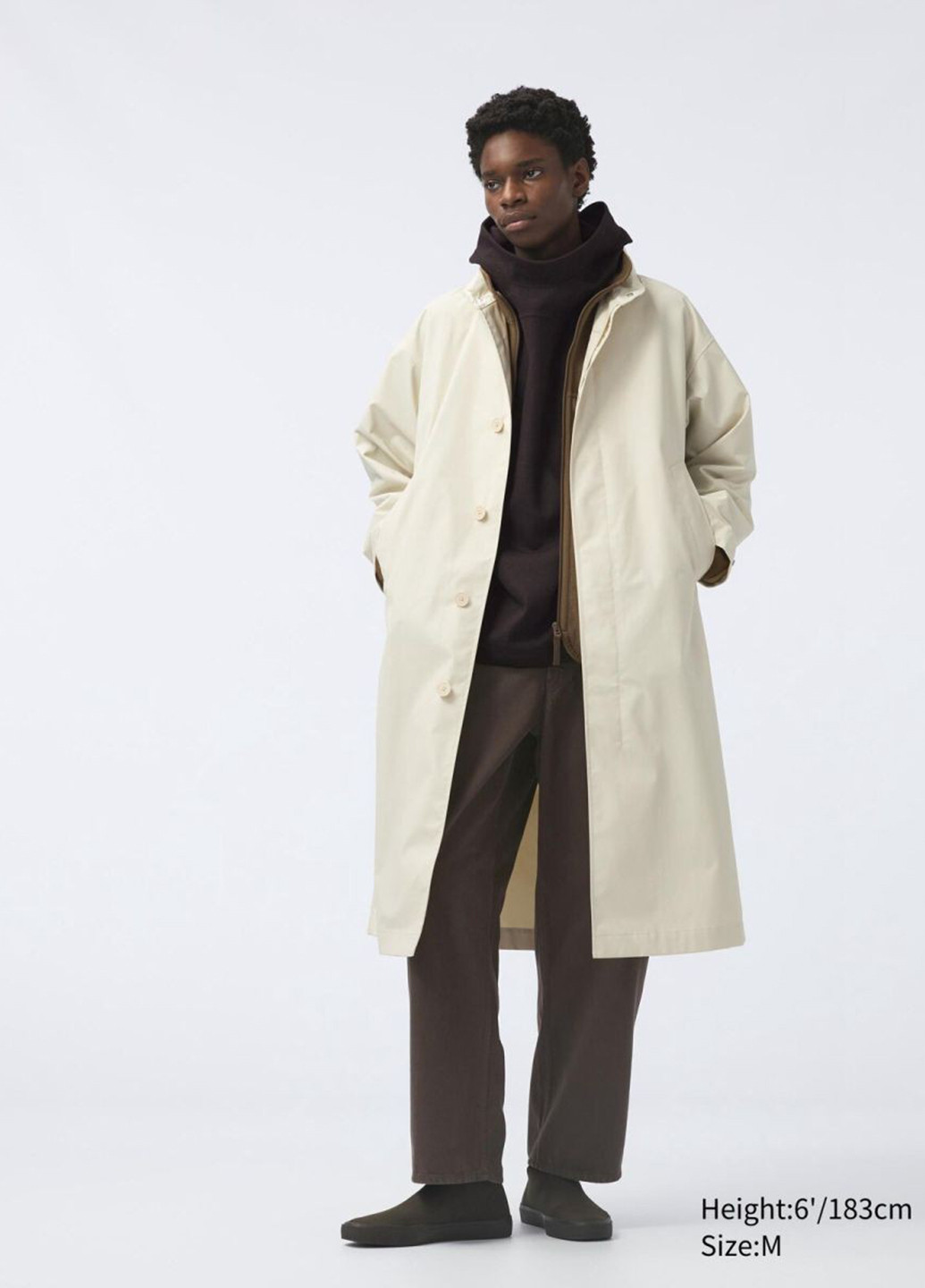 Плащ Uniqlo на пуговицах демисезон (321974752)