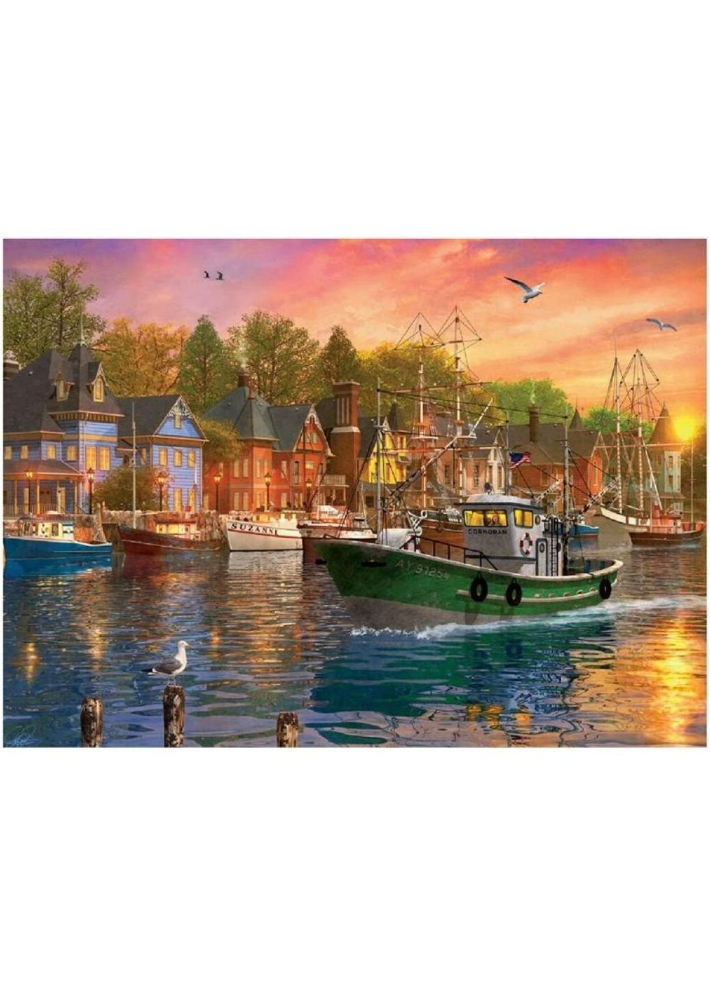 Пазл Захід сонця в гавані. Домінік Девісон, 1000 елементів (6000-0969) Eurographics (252418517)