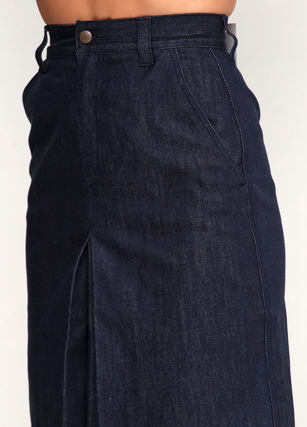 Темно-синяя джинсовая однотонная юбка Cos миди