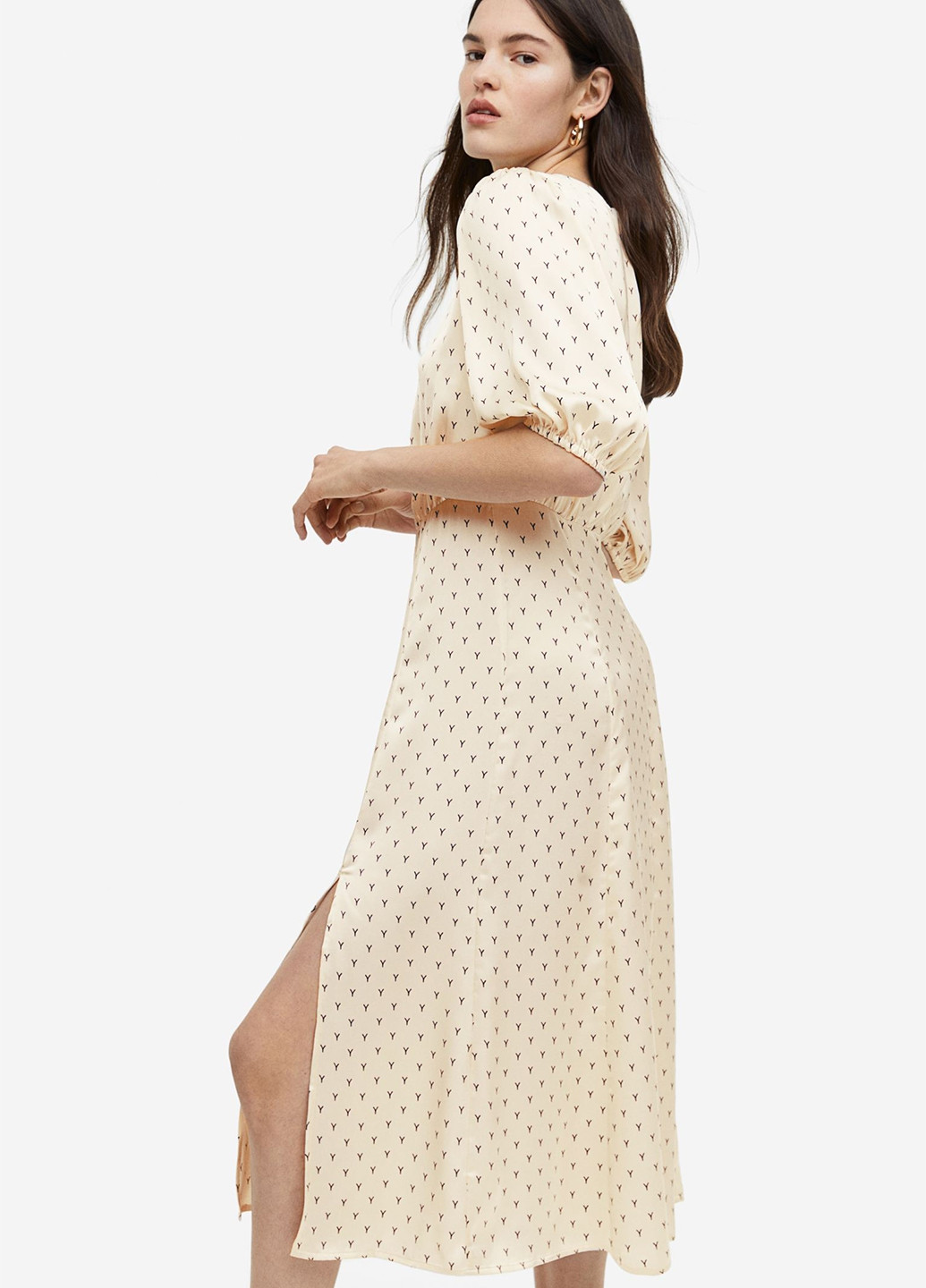 Молочна кежуал сукня а-силует H&M з малюнком