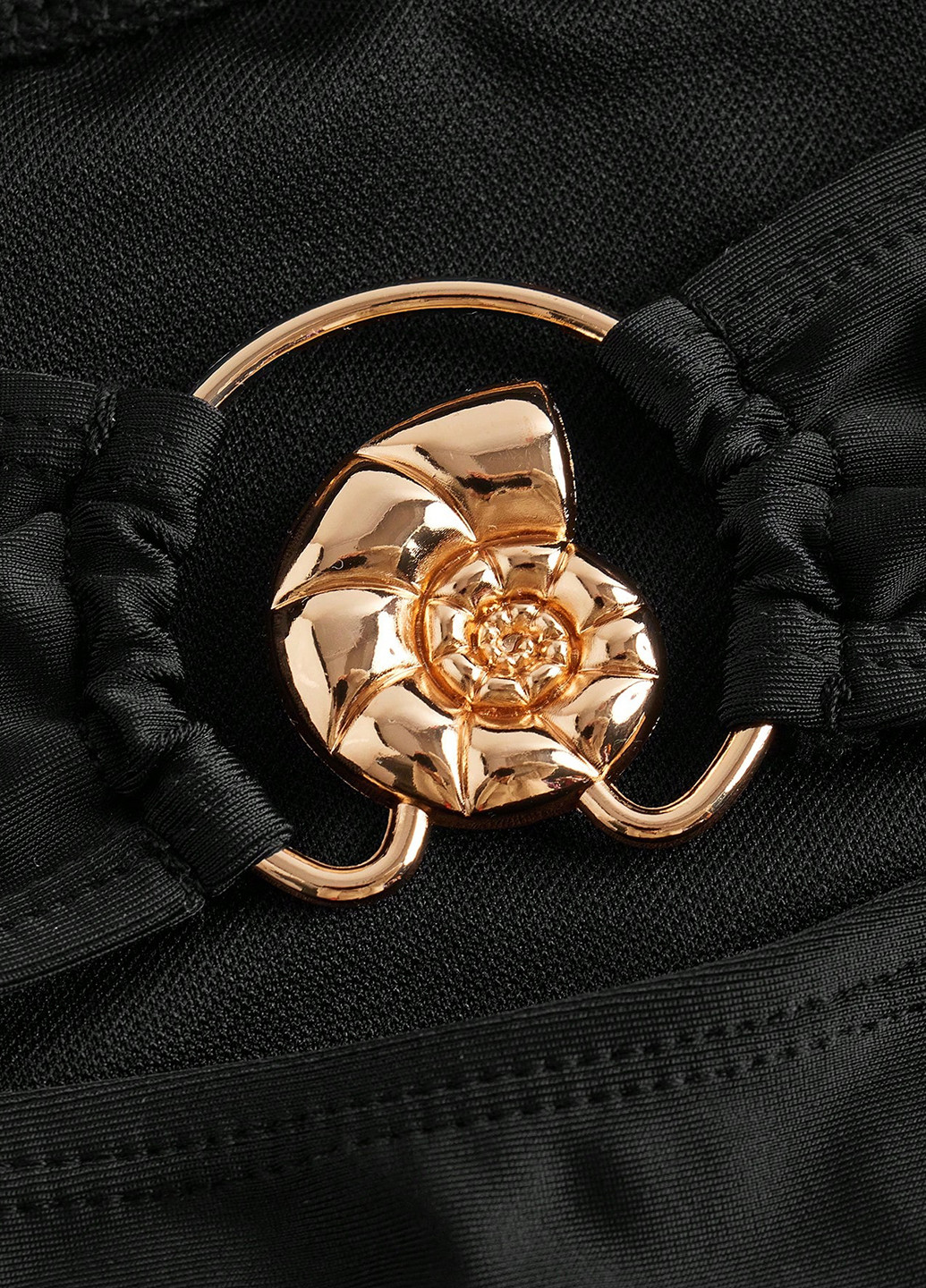 Чорний літній комплект (купальник, спідниця) монокіні, суцільний SHEIN