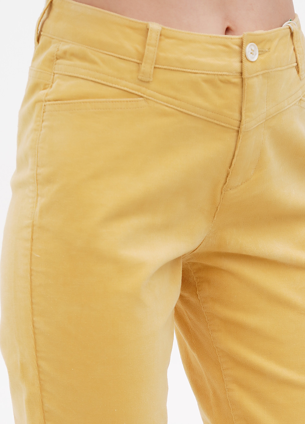 Желтые кэжуал демисезонные прямые брюки S.Oliver