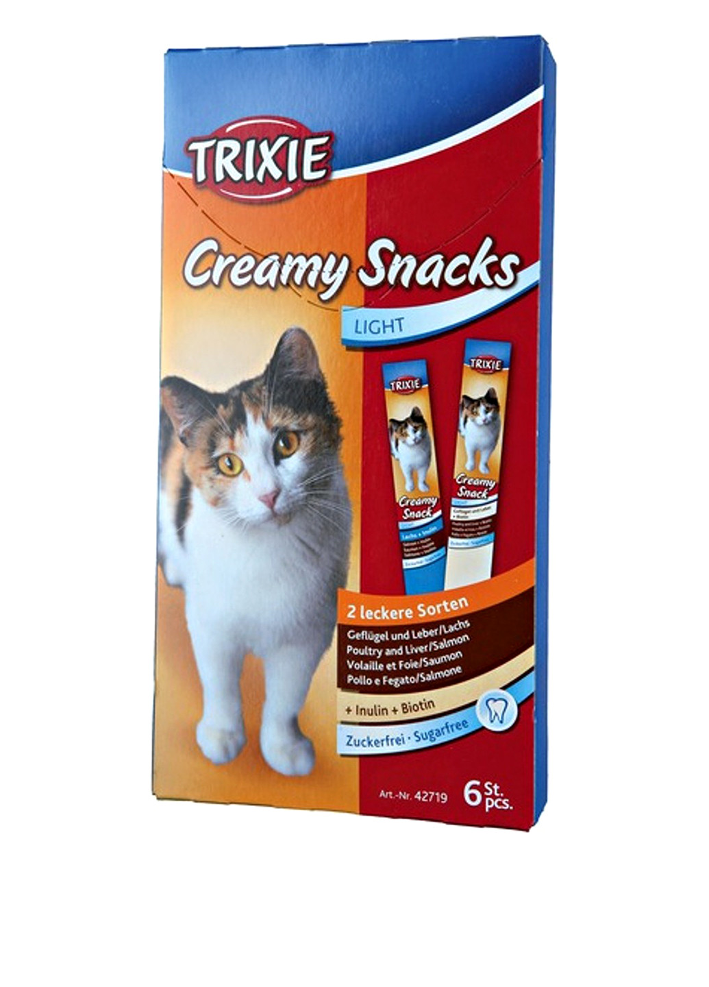 Лакомство для кошек "Creamy Snacks", 15 гр (6 шт) Trixie (16935249)