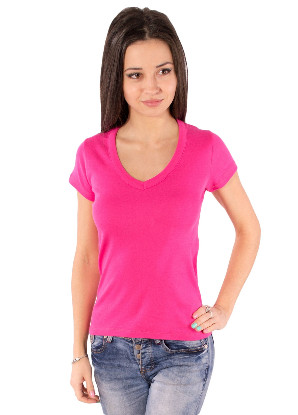 Розовая всесезон футболка женская Наталюкс 21-2369